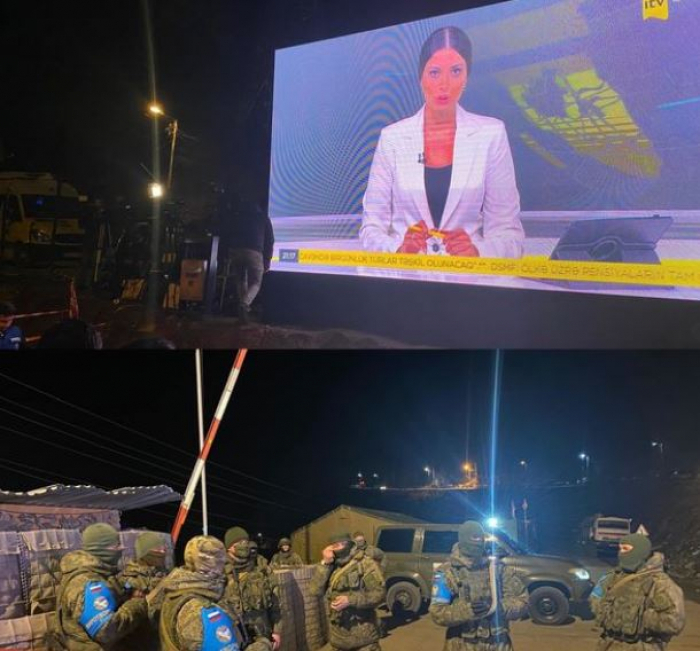    Dəhlizdə aksiya iştirakçıları üçün monitorlar quraşdırıldı -    FOTO     
   