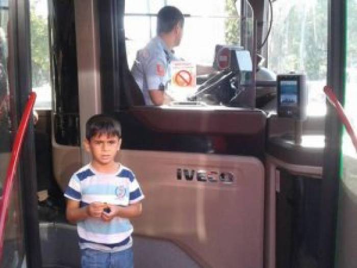 Bakıda itən uşaq avtobusda tapıldı - FOTO