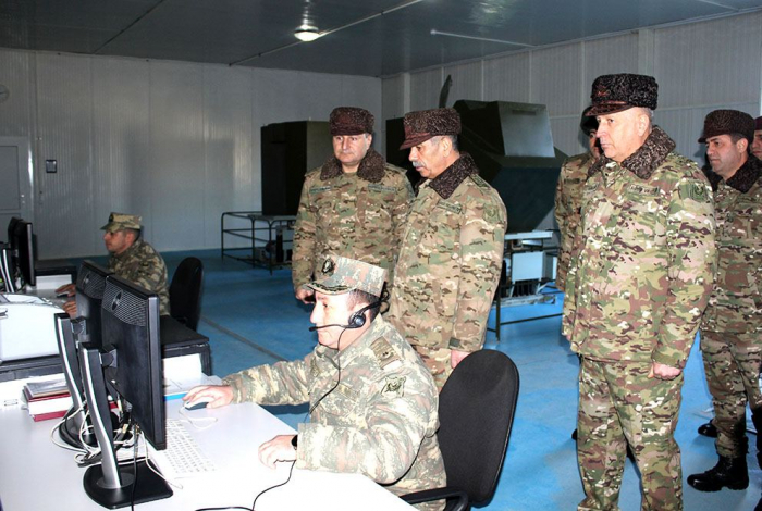 Azerbaijani defense minister checks combat readiness of several military units