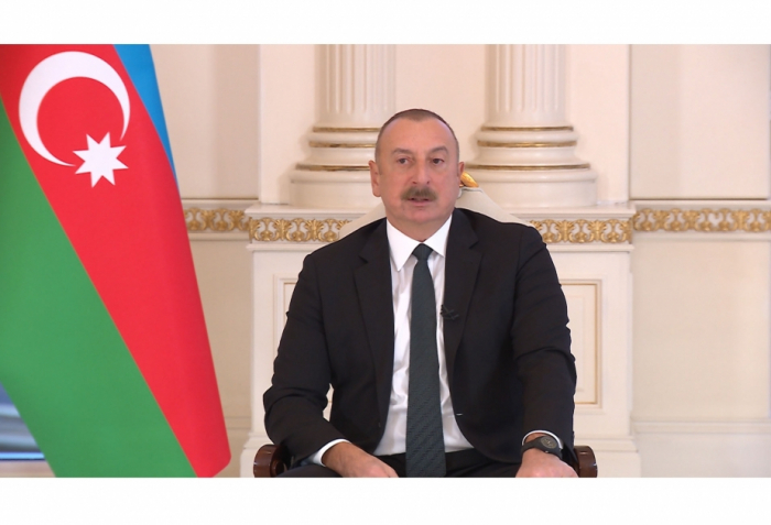     Präsident Aliyev:   Wir haben ganz richtig das Thema der Rechte der West-Aserbaidschaner auf die internationale Bühne gebracht  