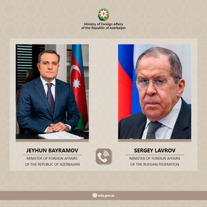  Azerbaijani, Russian FMs hold phone talks  