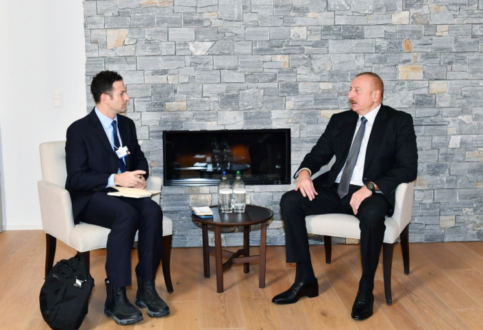   President Ilham Aliyev meets with President of Global Affairs at “The Goldman Sachs Group, Inc.” in Davos   