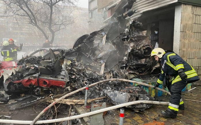 Ukraine interior minister among 16 killed in helicopter crash near