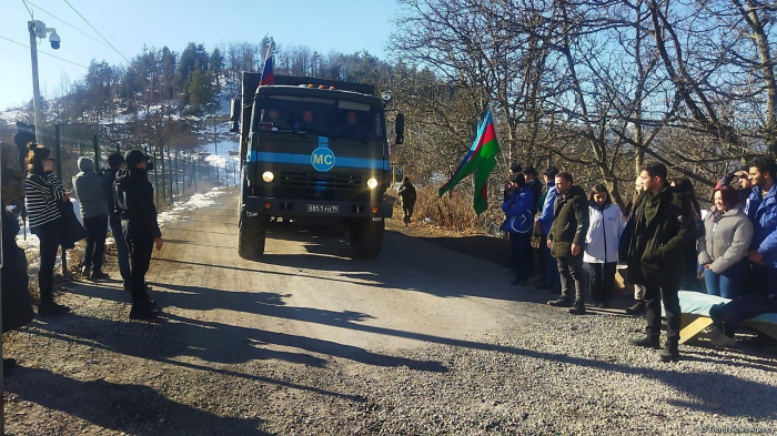 Convoy of Russian peacekeepers