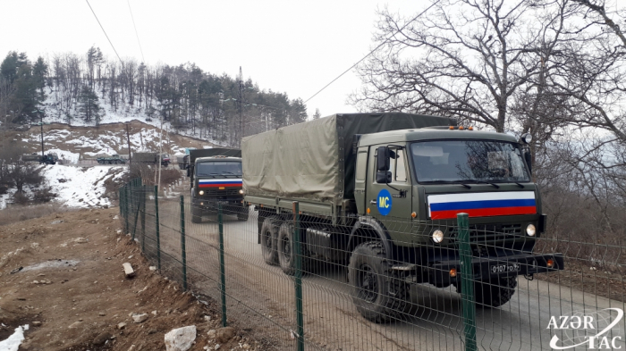   26 Russian peacekeepers’ vehicles pass freely though protest Lachin-Khankandi road  