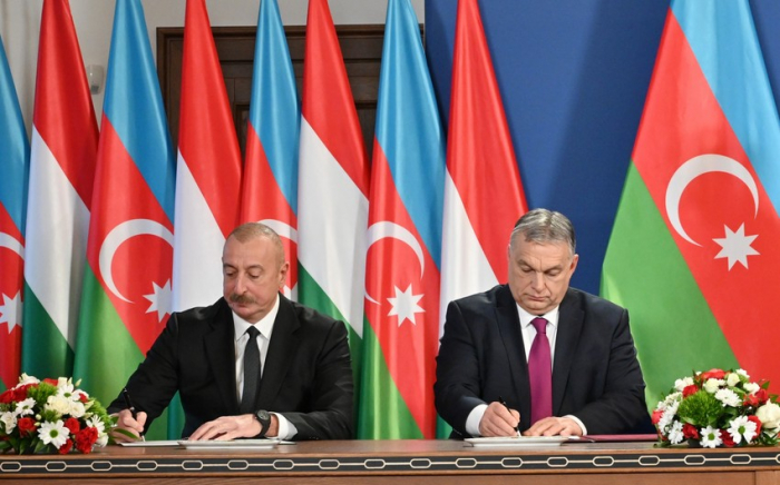   Dokumente Aserbaidschan-Ungarn wurden in Budapest unterzeichnet   - FOTOS    