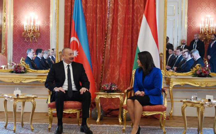   Präsidenten von Aserbaidschan und Präsidentin von Ungarn hatten ein breit angelegtes Treffen   - FOTOS    