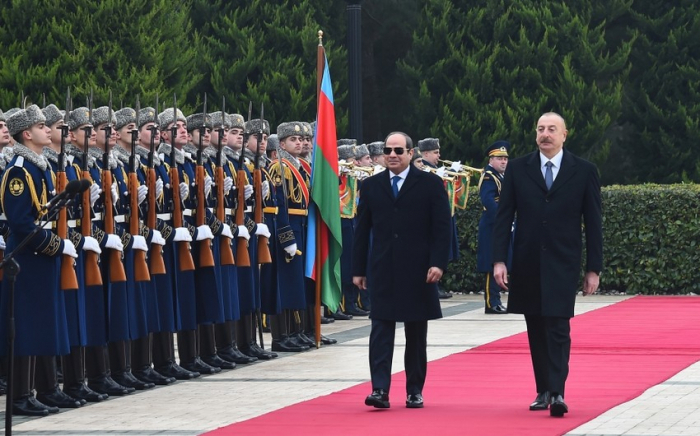   Presidente de Azerbaiyán dio la bienvenida al Presidente de Egipto  