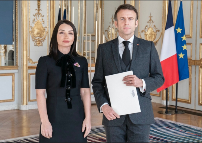   La Embajadora de Azerbaiyán presenta sus cartas credenciales al Presidente francés  