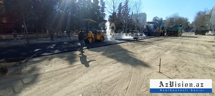Bakının Füzuli küçəsinin bir hissəsi təmirə bağlandı -  FOTOLAR  