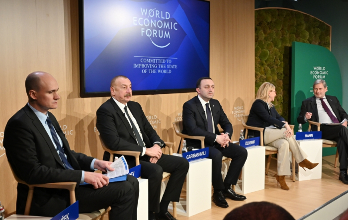  Le président Ilham Aliyev prend part à un panel tenu en marge du Forum économique mondial à Davos -  PHOTOS
