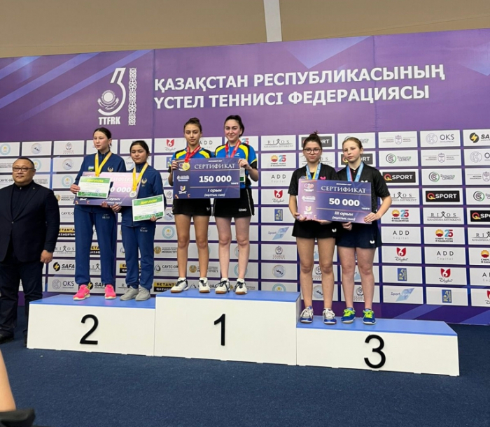 Azerbaijani female table tennis players claim two medals in Kazakhstan