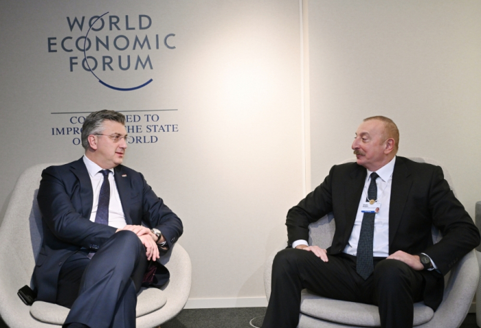  Davos : le président azerbaïdjanais rencontre le Premier ministre croate 