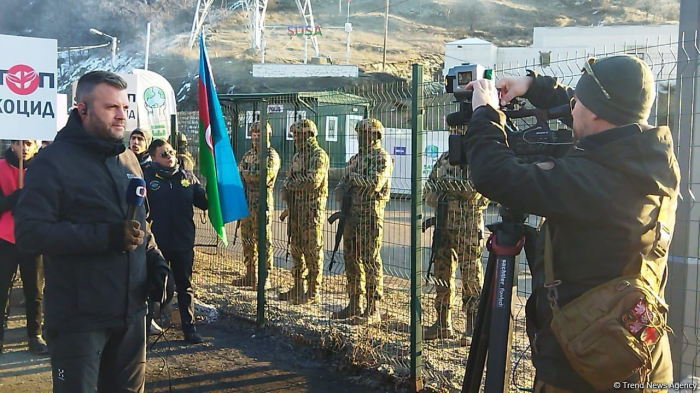 Czech Television covering news on protests on Azerbaijan