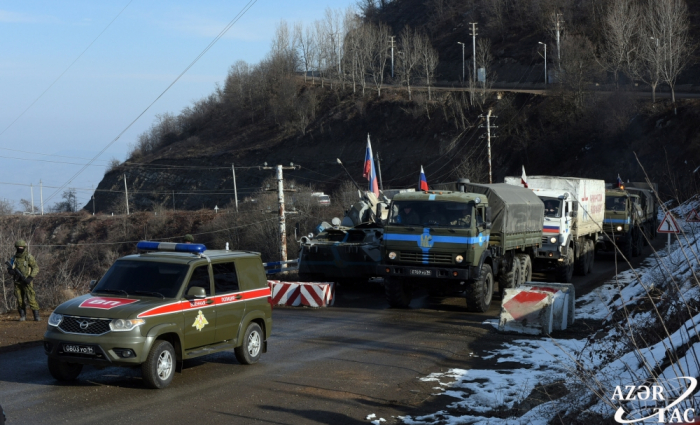   17 Russian peacekeepers’ vehicles pass along Lachin road without hindrance  