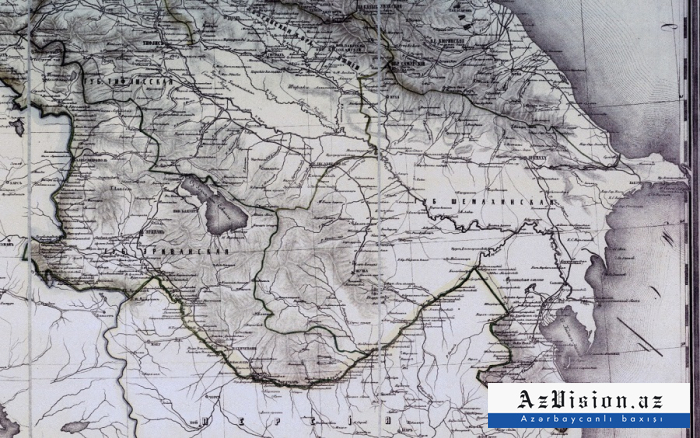   Historische Karten des Südkaukasus.  Erster Teil: 1858. "Chankendi" und Punkt! -  FOTOS  