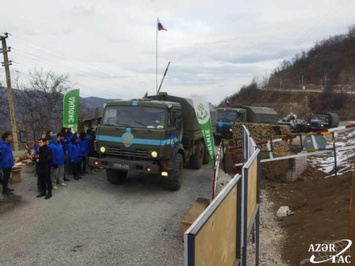   22 vehicles of Russian peacekeepers pass along Lachin-Khankendi road without hindrance  