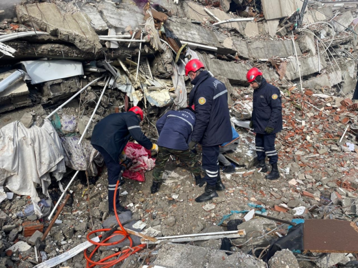   Azerbaijani rescuers pull 3 people alive from rubble in Türkiye’s Kahramanmaras province  