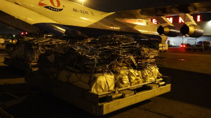   Ein weiteres Flugzeug mit humanitärer Hilfe aus Aserbaidschan fliegt in die Türkei  