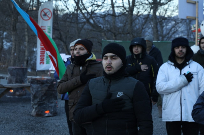   Peaceful protests of Azerbaijani eco-activists on Lachin–Khankendi road enter 67th day  