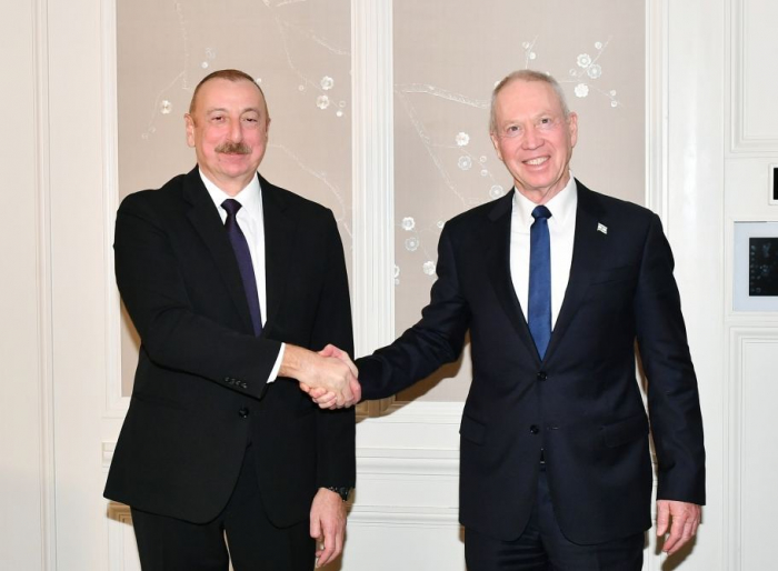  Präsident Ilham Aliyev trifft den israelischen Verteidigungsminister in München  