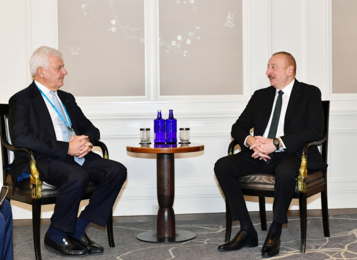   Munich: Le président azerbaïdjanais s’entretient avec le PDG de Leonardo  