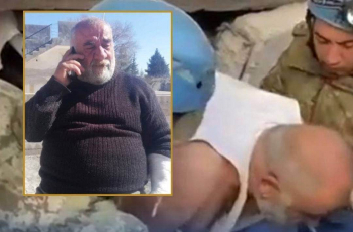    "Naqilləri bir-birinə vuraraq yandırdım" -    Dağıntılardan siqaretlə çıxan kişi       