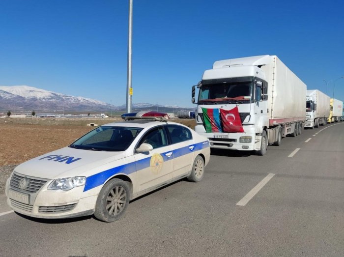   FHN-in növbəti yardım karvanı Türkiyəyə çatıb -    VİDEO       
