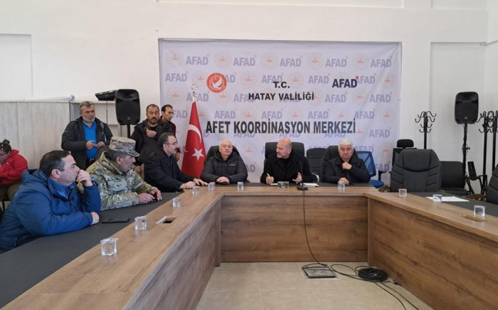 Hatayda yerləşən Koordinasiya Mərkəzində toplantı keçirilib
Hatayda yerləşən Koordinasiya Mərkəzində toplantı keçirilib