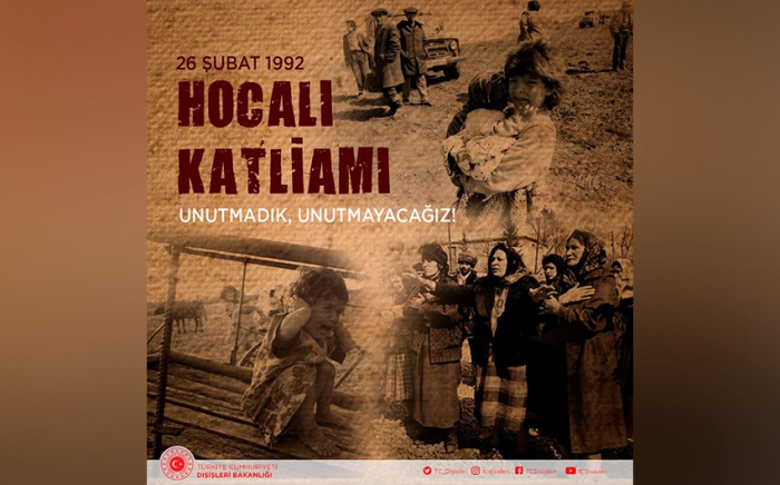 “Xocalıda qətlə yetirilən azərbaycanlı qardaşlarımızın ağrısını hələ də ürəyimizdə hiss edirik” “Xocalıda qətlə yetirilən azərbaycanlı qardaşlarımızın ağrısını hələ də ürəyimizdə hiss edirik”
