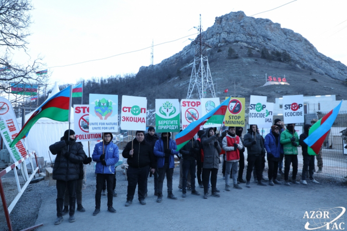   Lachin-Khankendi road: Peaceful protests of Azerbaijani eco-activists enter 56th day  