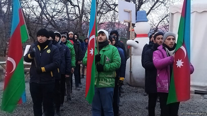  La protesta pacífica de los eco-activistas azerbaiyanos en la carretera Lachin-Khankandi entra en su 53 día 