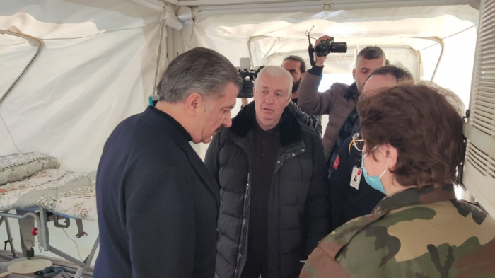     Etibar Mirzəyev və Fəxrəddin Koca mobil səhra hospitalında -    Video      