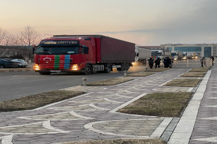 Naxçıvandan Türkiyəyə daha 11 TIR yardım göndərilib Naxçıvandan Türkiyəyə daha 11 TIR yardım göndərilib