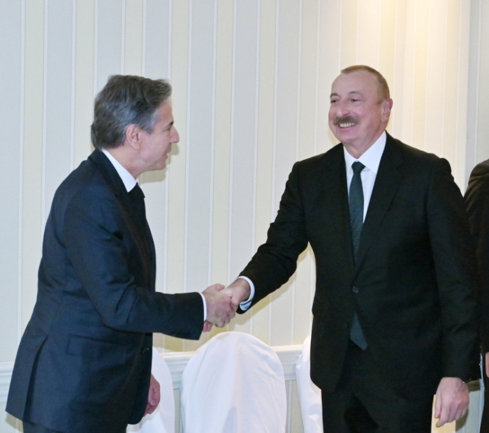   Presidente de Azerbaiyán agradeció a Blinken  