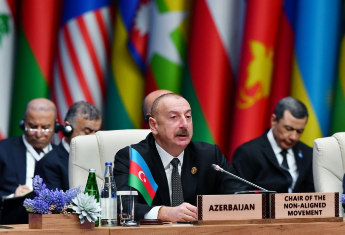   President Ilham Aliyev thanks NAM countries for supporting just position of Azerbaijan  