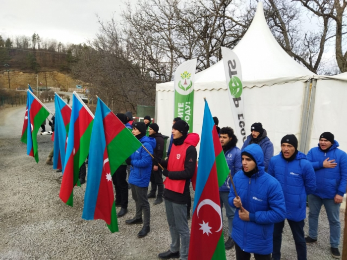   La protesta pacífica de los eco activistas azerbaiyanos en la carretera Lachin-Khankandi entra en su 85º día    