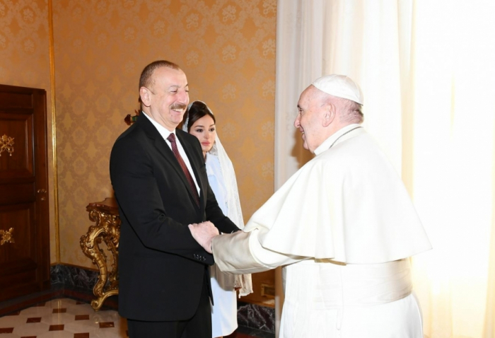  President Aliyev thanks Pope Francis for his constant high praise of Azerbaijan’s multicultural environment 