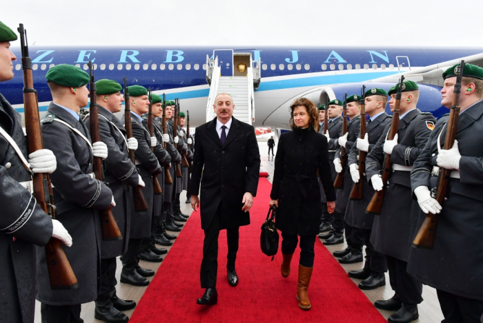  President Ilham Aliyev arrives in Germany for working visit 