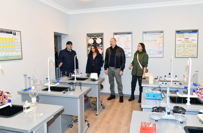  President Ilham Aliyev viewed conditions created at Sugovushan settlement secondary school - PHOTOS