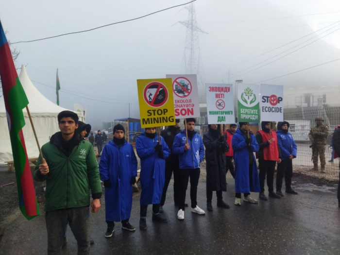   La manifestation pacifique des éco-activistes sur la route Latchine-Khankendi entre dans son 100e jour  