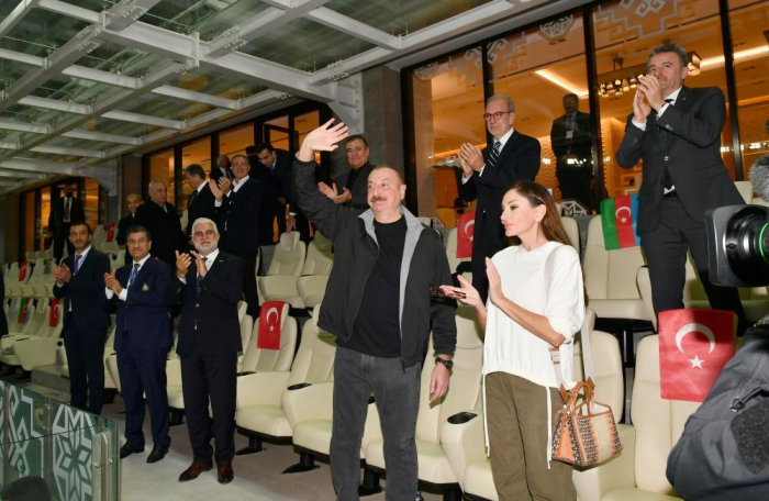  President Ilham Aliyev, First Lady Mehriban Aliyeva watch Qarabag - Galatasaray charity match - PHOTOS