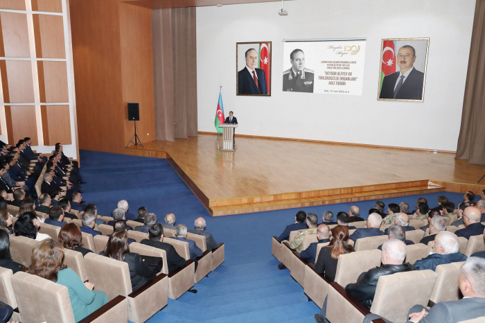Şəkidə Ümummilli Liderin yubileyinə həsr olunmuş tədbir keçirilib -    VİDEO   
