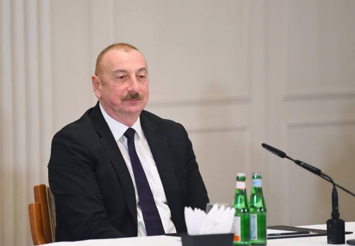  Ilham Aliyev hatte ein Treffen mit deutschen Geschäftsleuten  