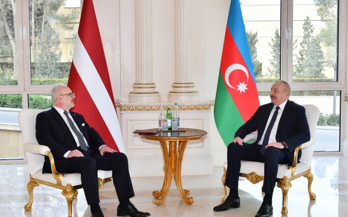  Azərbaycan və Latviya prezidentlərinin görüşü olub  
 