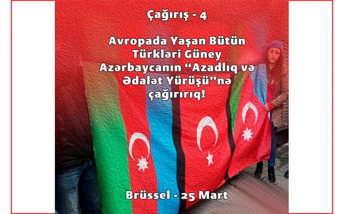 Brüsseldə Güney Azərbaycan türklərinin mitinqi keçiriləcək