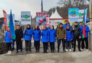   La protesta pacífica de los eco activistas azerbaiyanos en la carretera Lachin-Khankandi entra en su 82º día  