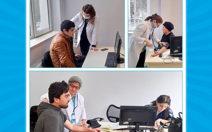 Ağalıya köçürülən ailələr tibbi müayinədən keçib Ağalıya köçürülən ailələr tibbi müayinədən keçib