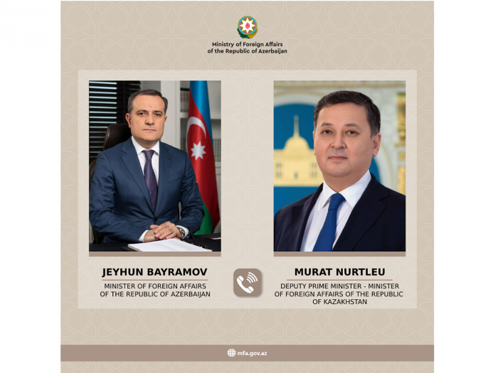 Azerbaijani FM, newly appointed deputy PM of Kazakhstan have phone conversation