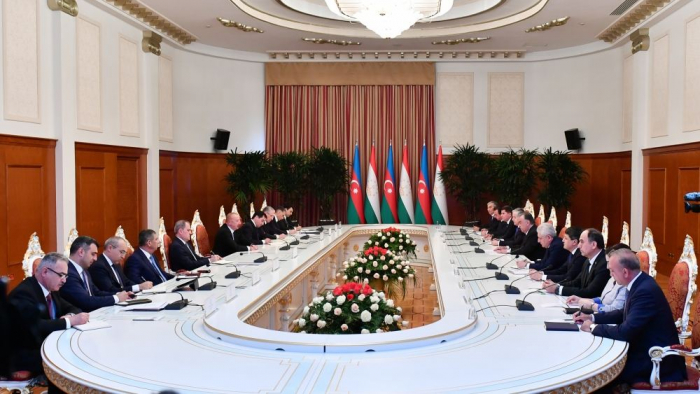 Dushanbe hosts expanded meeting between President Ilham Aliyev, President Emomali Rahmon